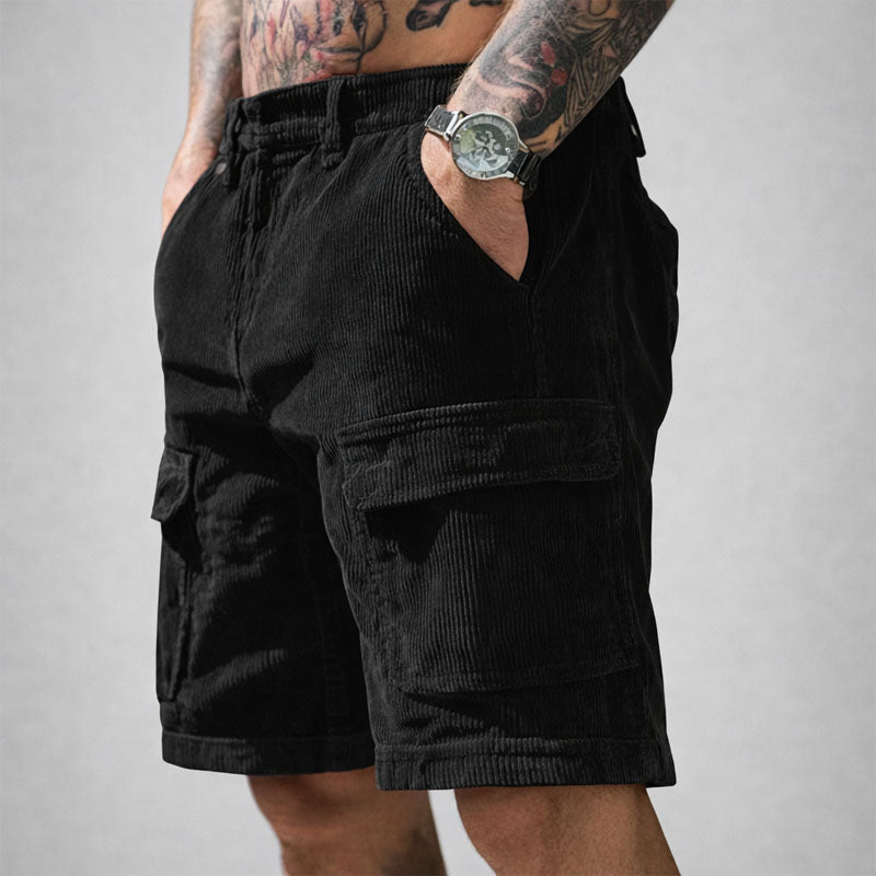 Charles Morrison Corduroy Cargo Shorts