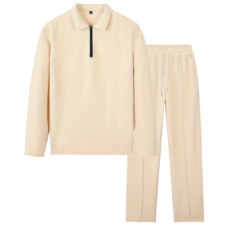 Charles Morrison Waffle Polo Lounge Set