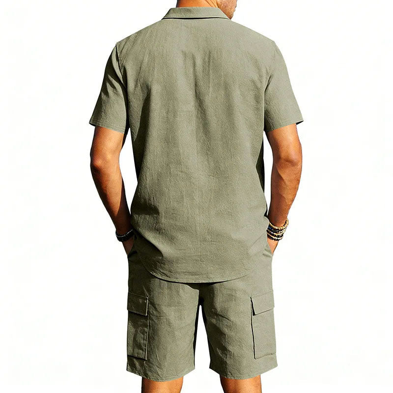 Frank Hardy Shirt and Shorts Set with Utility Pockets