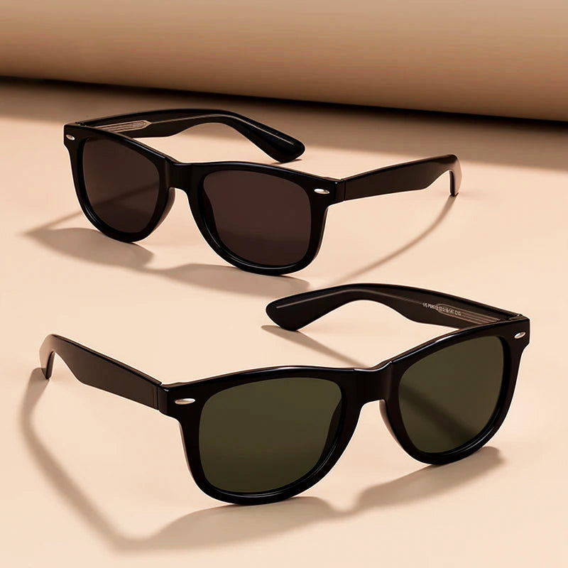 Square Polarized Sunglasses with Classic Frame