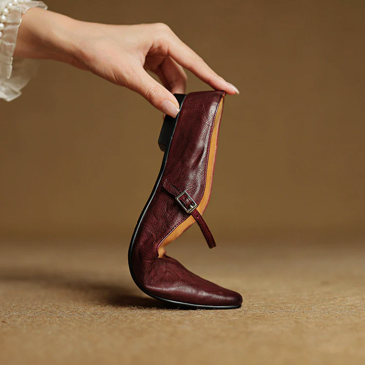 Women’s Genuine Leather Pointed-Toe Mules