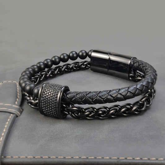 Aston Multilayer Leather Bracelet