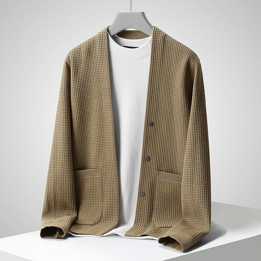 Charles Morrison Casual Textured Cardigan