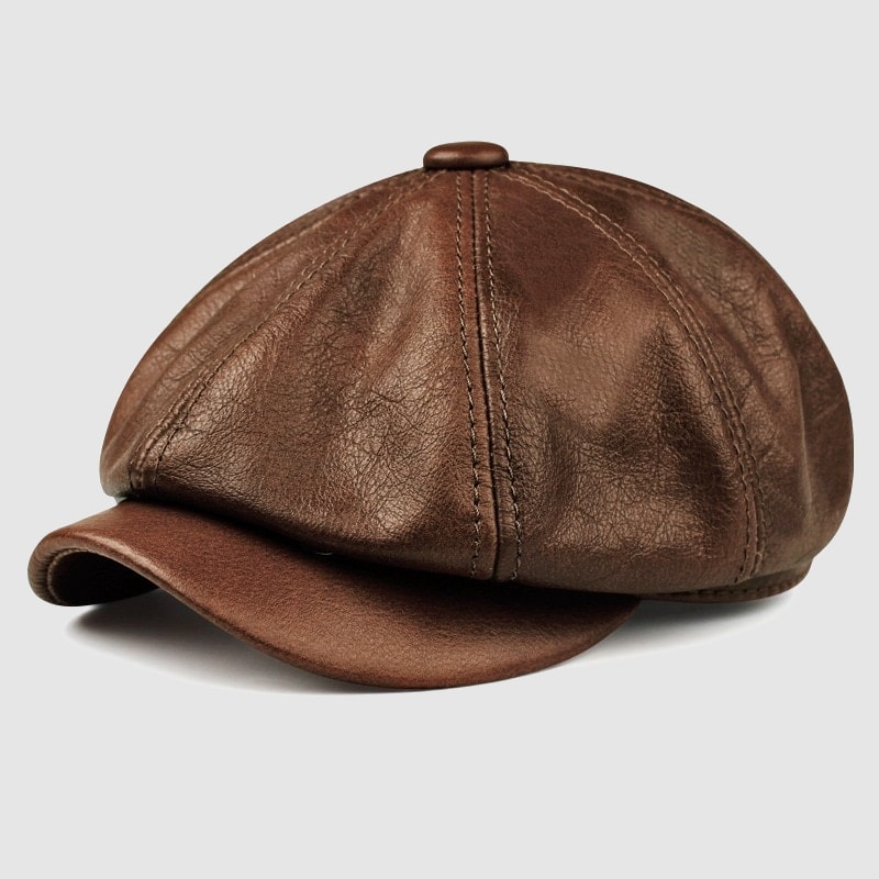 Frank Hardy Genuine Leather Vintage Beret
