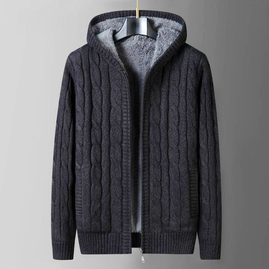 Frank Hardy Hooded Premium Wool Cardigan