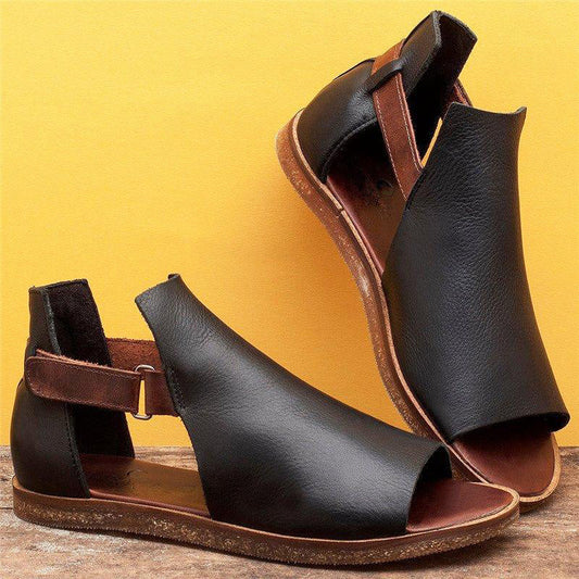 Italian Retro Leather Sandals