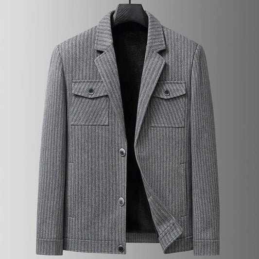 Louis Martin Business Striped Wool Jacket