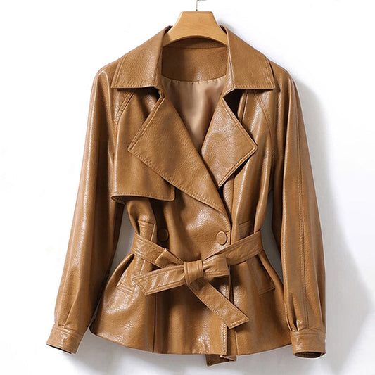 Malin-Tassou Genuine Leather Coat