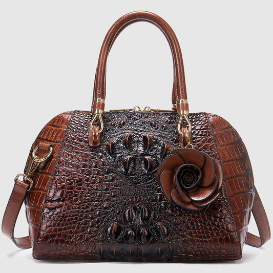 Marie Veccini Rose Designer Leather Bag