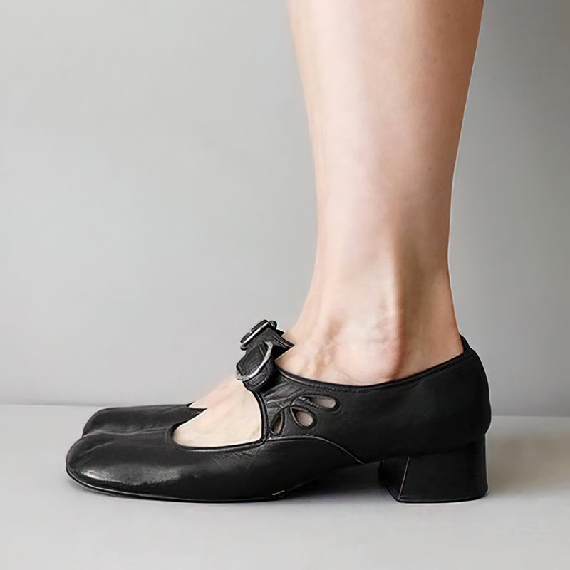 Olivia Retro Leather Sandals