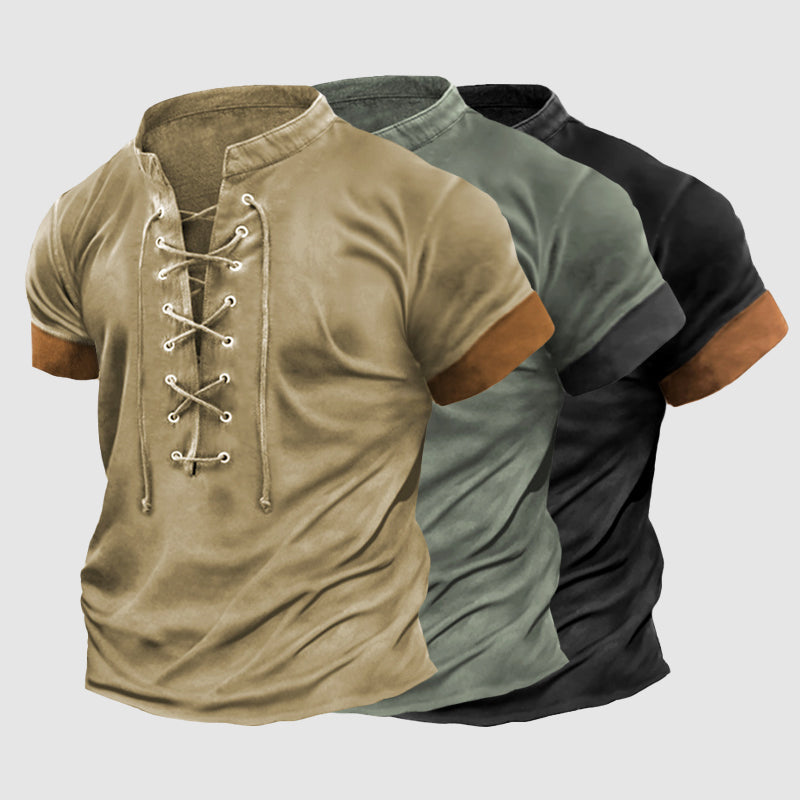 Stallone Vintage Henley Shirt