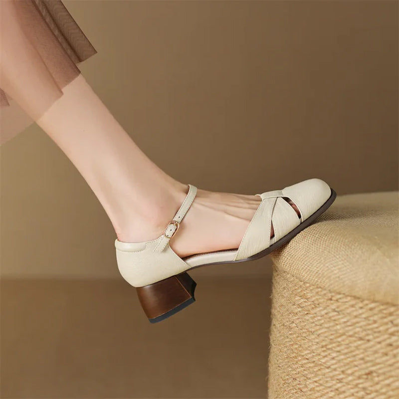 Élise D'Orléans Braided Strap Mary Jane Shoes