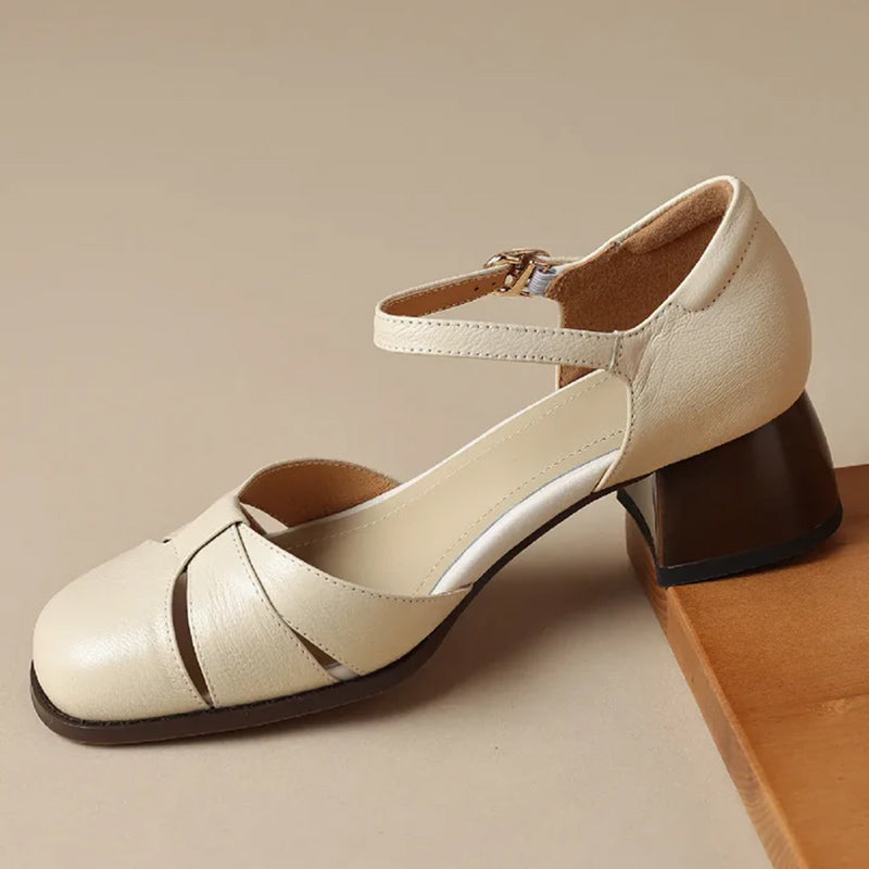 Élise D'Orléans Braided Strap Mary Jane Shoes