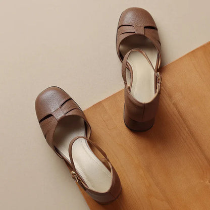 Élise D'Orléans Braided Strap Mary Jane Shoes