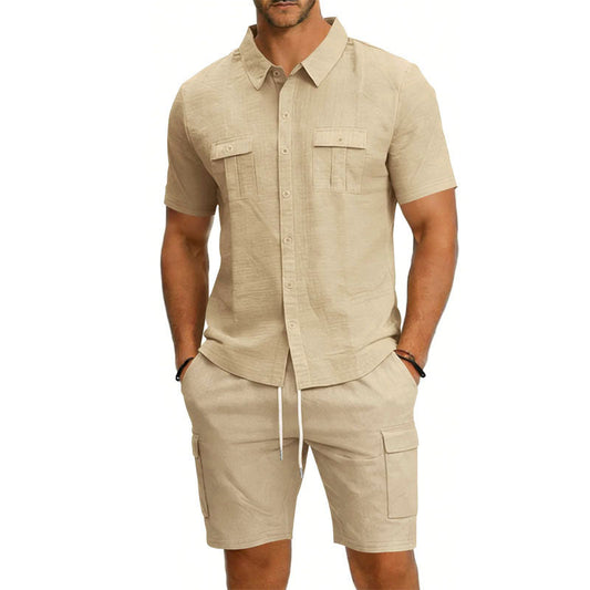Frank Hardy Shirt and Shorts Set with Utility Pockets
