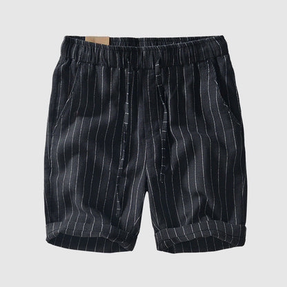 Frank Hardy Striped Ramie Shorts