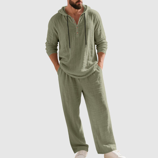 Frank Hardy Two-Piece Hooded Linen Set