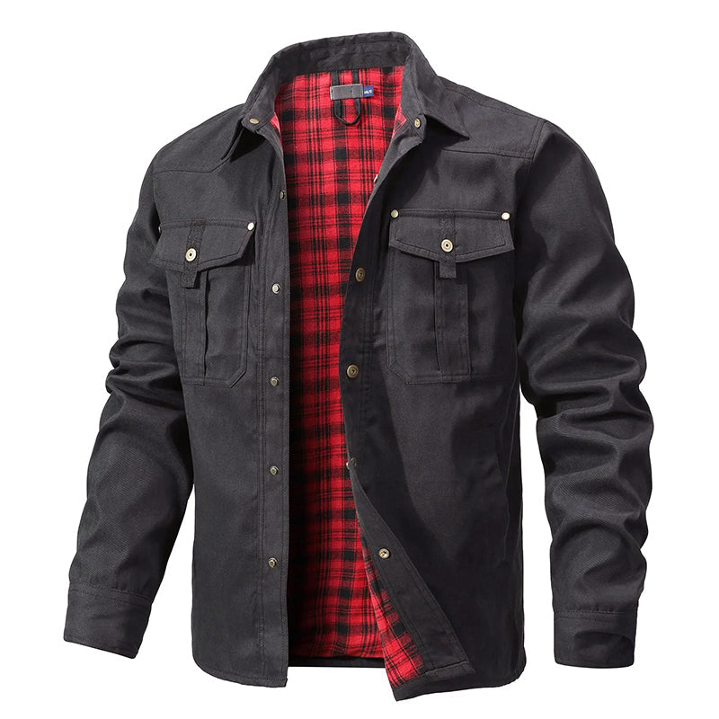 Lumberjack Flannel Lined Shirt Jacket for Men