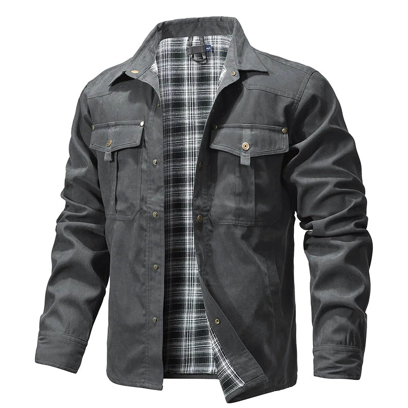 Lumberjack Flannel Lined Shirt Jacket for Men