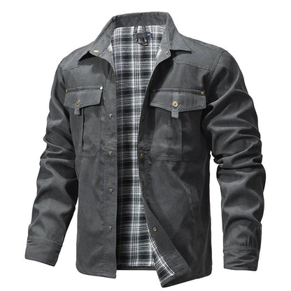 Lumberjack Flannel Lined Shirt Jacket for Men