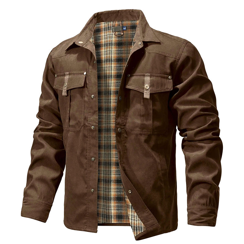 Lumberjack Flannel Lined Shirt Jacket for Men