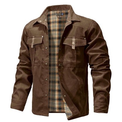 Lumberjack Flannel Lined Shirt Jacket for Men