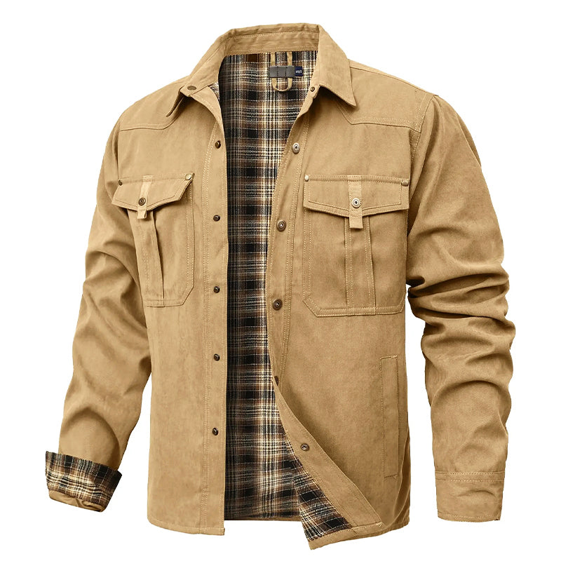 Lumberjack Flannel Lined Shirt Jacket for Men