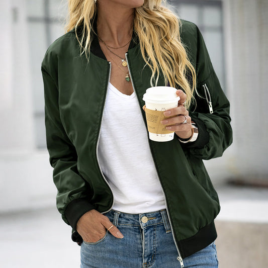 Malin Tassou Bomber Jacket with Zip Front