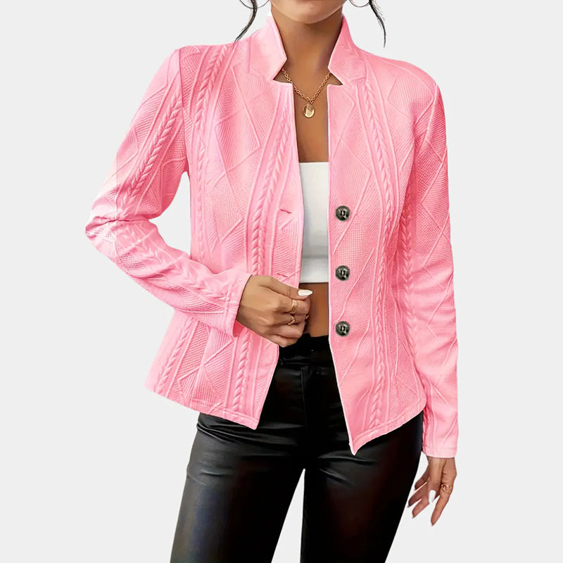 Malin Tassou Geometric Pattern Fitted Blazer
