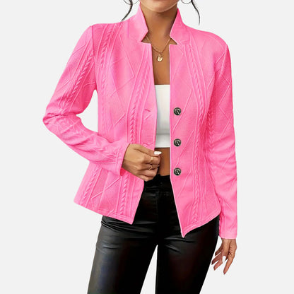 Malin Tassou Geometric Pattern Fitted Blazer