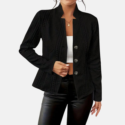 Malin Tassou Geometric Pattern Fitted Blazer