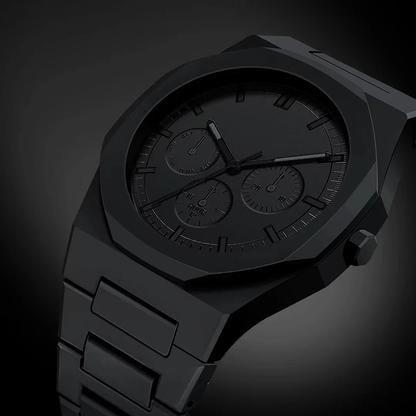 Men’s Chronograph Wristwatch with Matte Black Finish