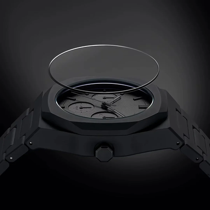 Men’s Chronograph Wristwatch with Matte Black Finish