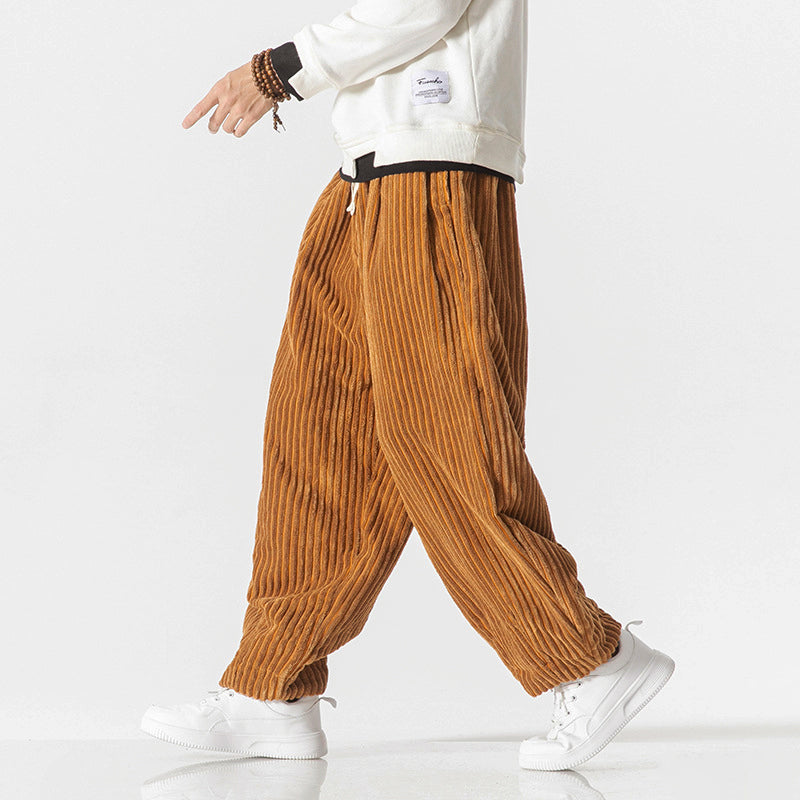 Men’s Loose-Fit Ribbed Corduroy Pants