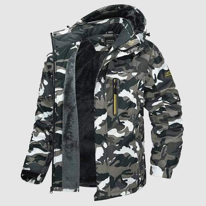 Men’s Outdoor Waterproof Ski Jacket with Fleece Lining