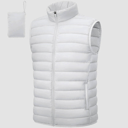 Men’s Quilted Puffer Vest with Packable Design