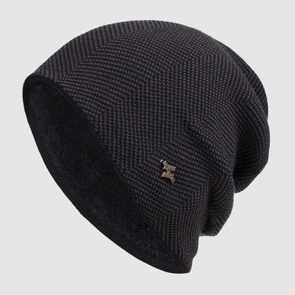 Men’s Slouch Knit Beanie with Fleece Interior