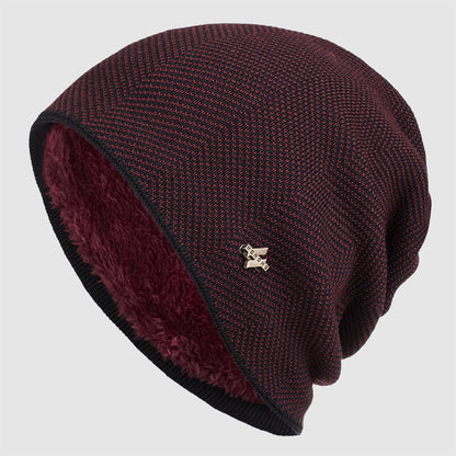 Men’s Slouch Knit Beanie with Fleece Interior