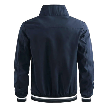 Stand-Collar Autumn Windbreaker Jacket for Men