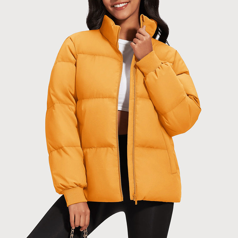 Women’s Mid-Length Puffer Jacket with Down Filling