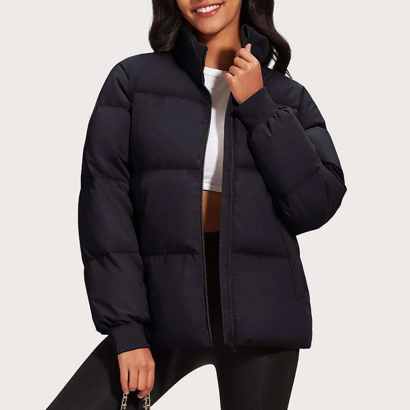 Women’s Mid-Length Puffer Jacket with Down Filling
