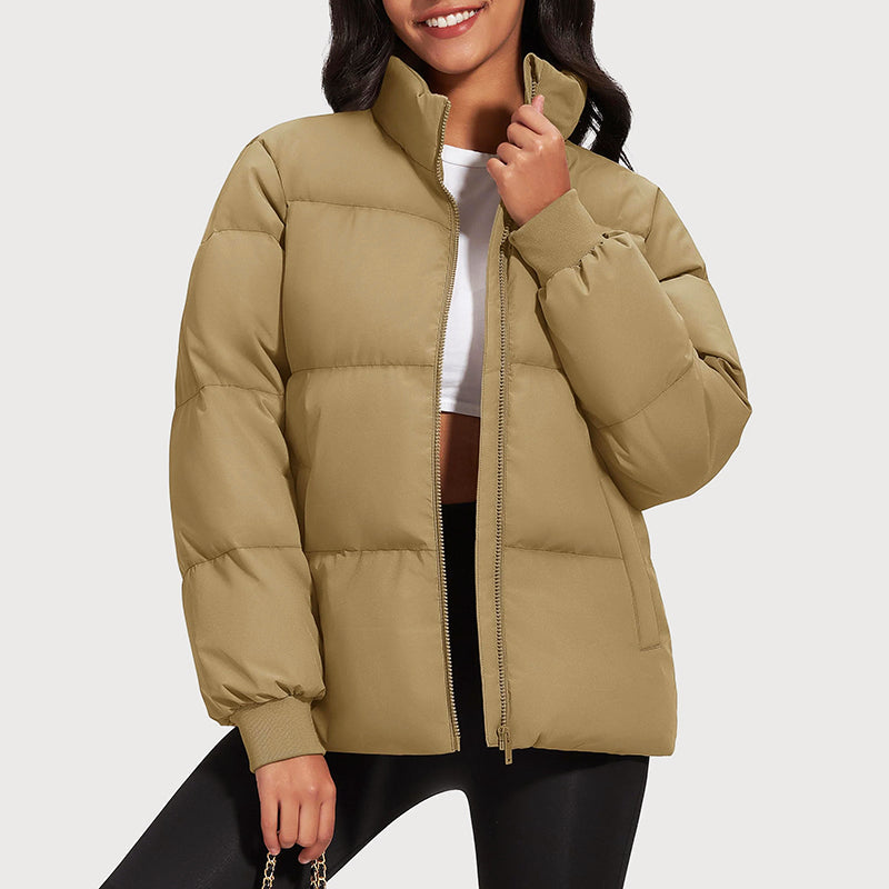 Women’s Mid-Length Puffer Jacket with Down Filling