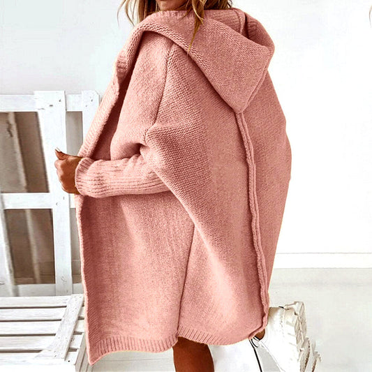 Women’s Oversized Hooded Knit Cardigan
