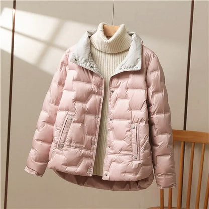 Women’s Short Quilted Jacket with Down Blend Filling