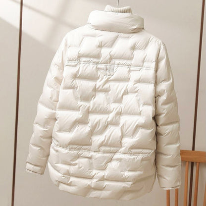 Women’s Short Quilted Jacket with Down Blend Filling