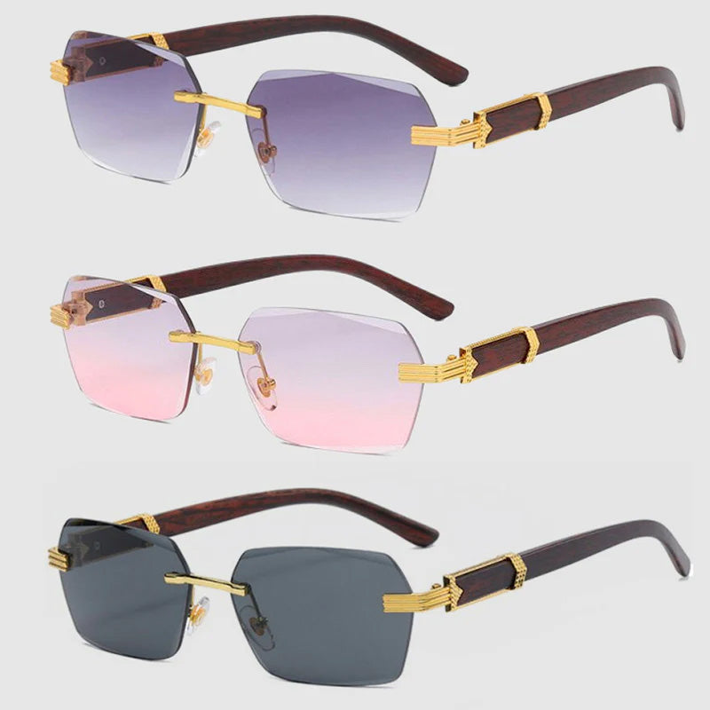 Drip Rimless Gradient Sunglasses