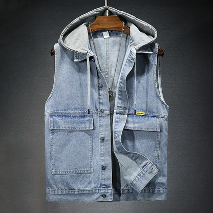 Frank Hardy Denim Hooded Vest