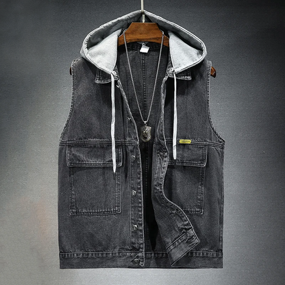 Frank Hardy Denim Hooded Vest