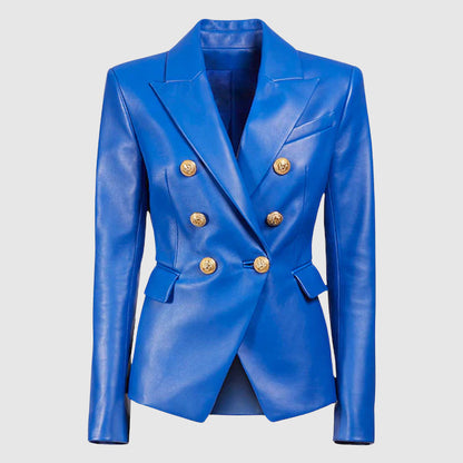 Malin Tassou Luxe Leather Blazer