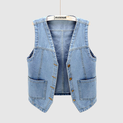 Malin Tassou Modern Denim Vest